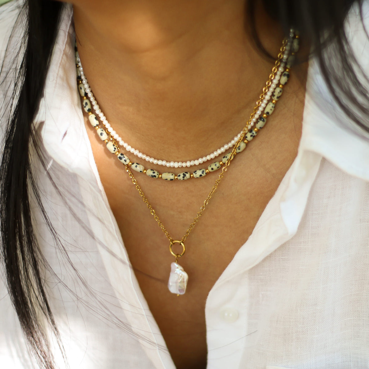 Collier Perle d'eau douce mini ronde