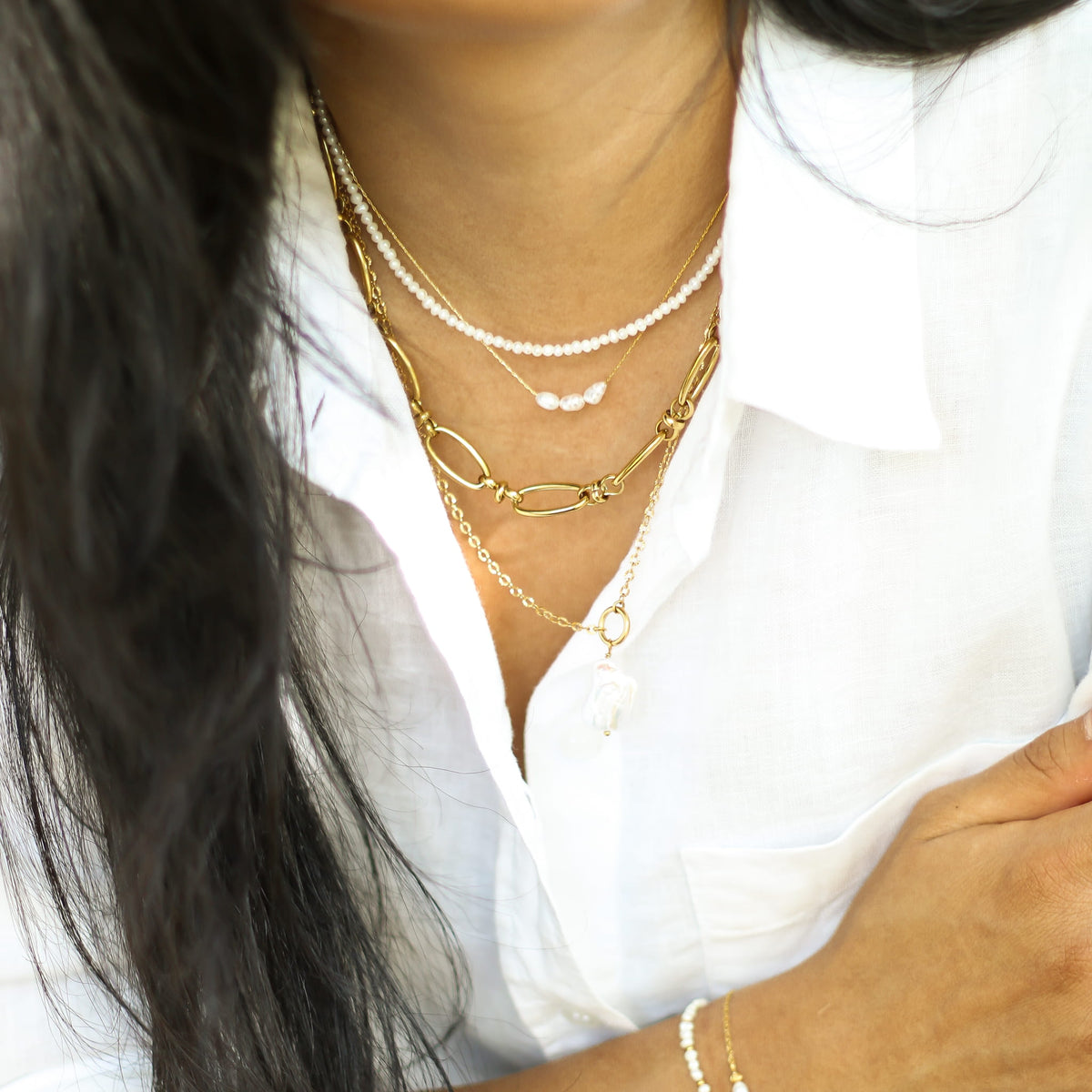 Collier Perle d'eau douce mini ronde