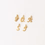 charm's doré lettre attachée pendue