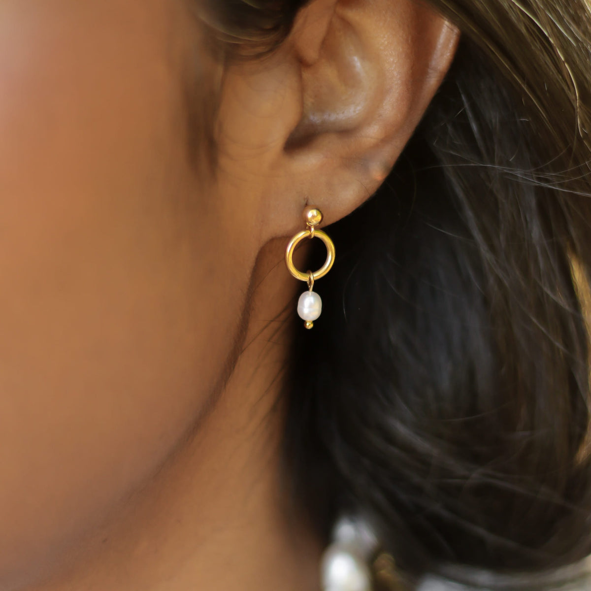 Boucles d'oreilles Perle d'eau douce mini
