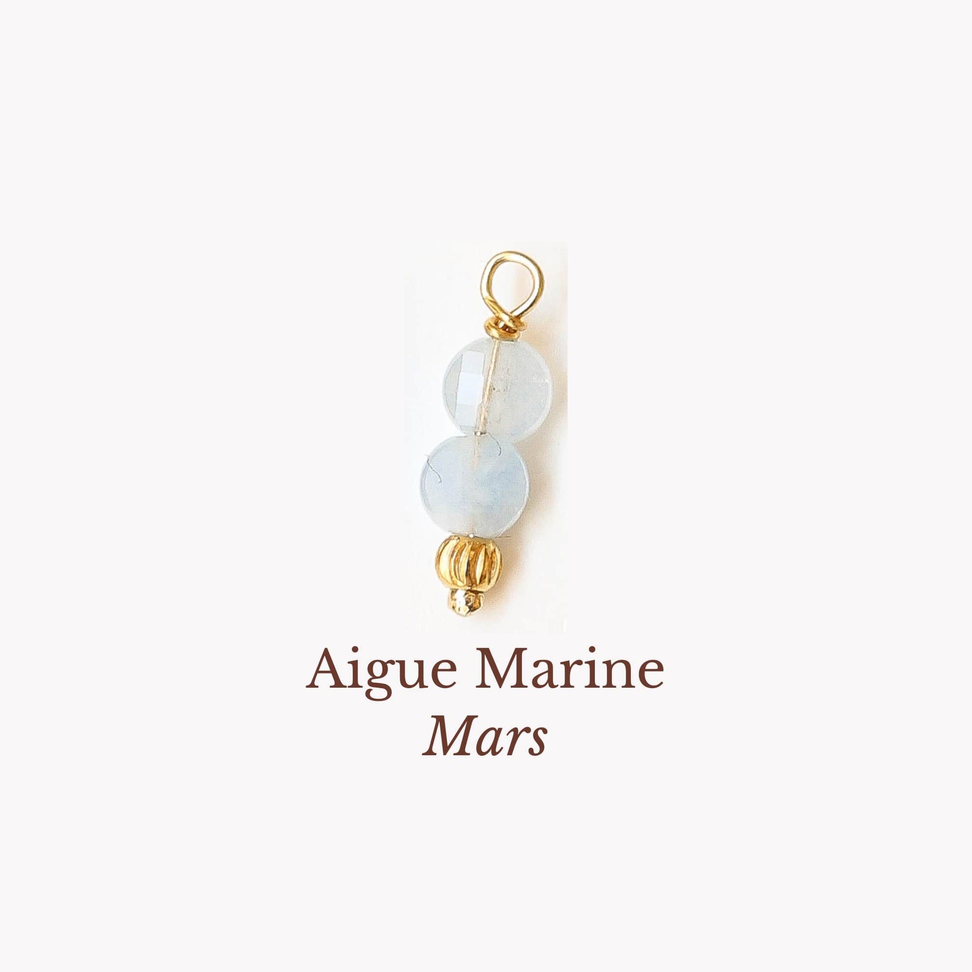 perles d'aigues-marines bleues à monter sur un collier