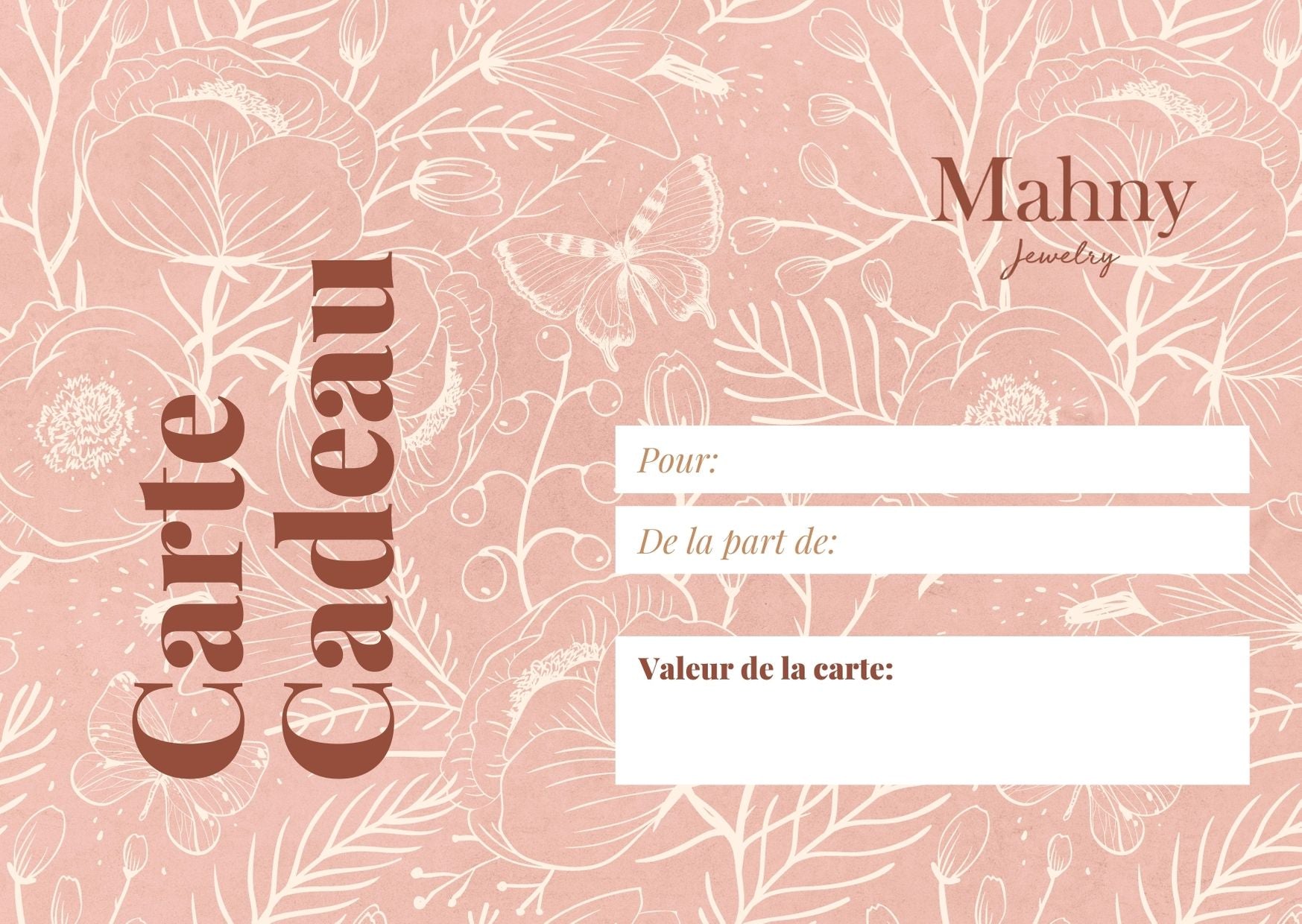 Carte Cadeau 60€ - Mahny Jewelry