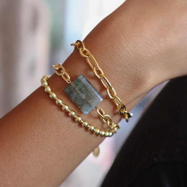 Labradorite chain bracelet