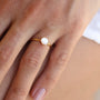 Bague créatrice Nacre plaqué or lithothérapie