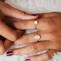 Bague créateur Quartz rose plaqué or nacre