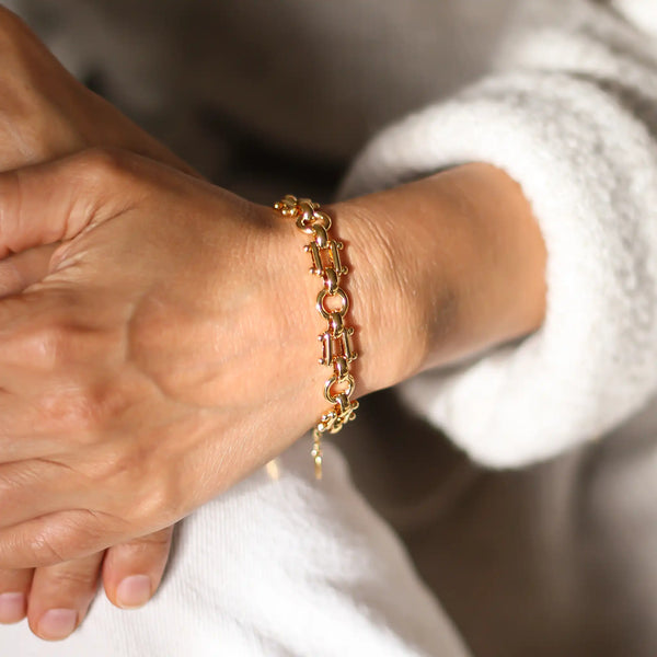bracelet amazone laiton doré reflet