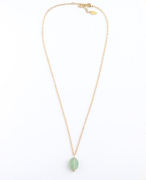 collier doré aventurine créateur longueur