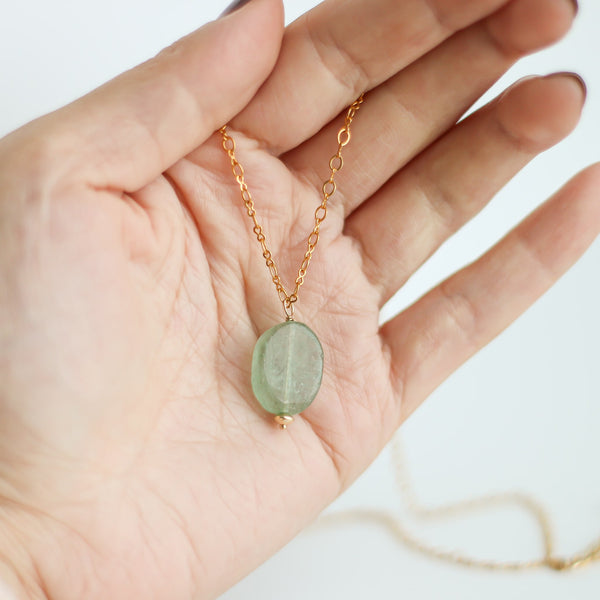collier doré aventurine créateur lithothérapie